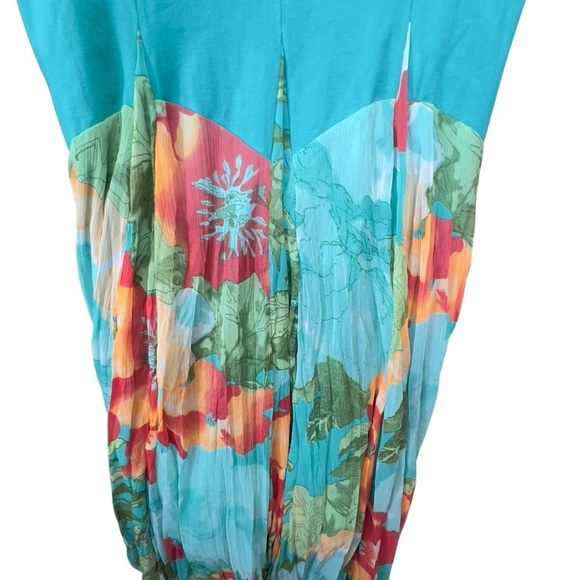 Nwt turquoise floral xl Dalin floral womens dress 2 way wear - Picture 7 of 13